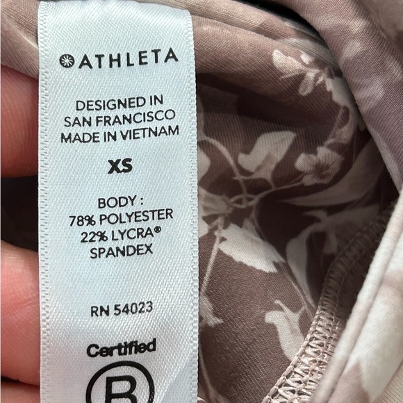 Athleta Elation Printed Tight Leggings Antoinette Velvety Pink - Picture 10 of 16